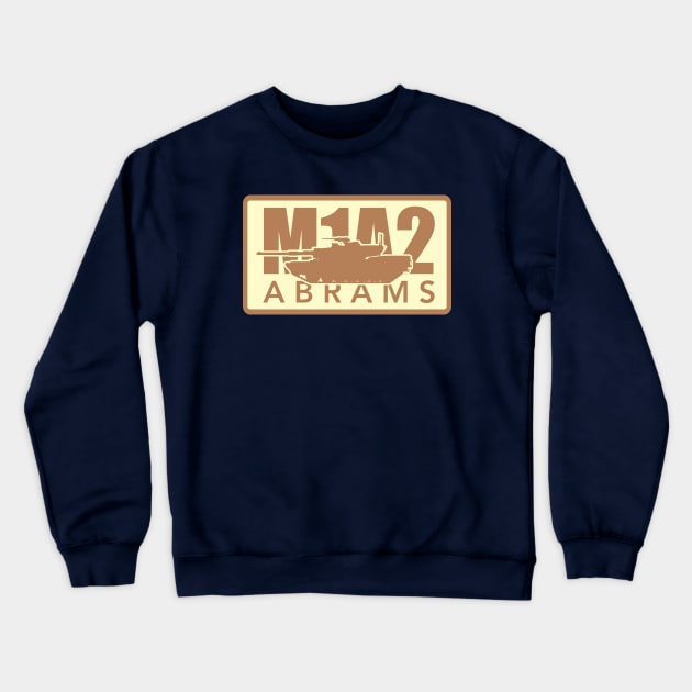 M1A2 Abrams Desert Subdued Patch Crewneck Sweatshirt by TCP